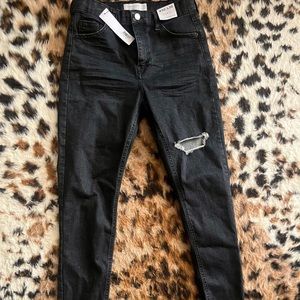 High waisted black Topshop jeans